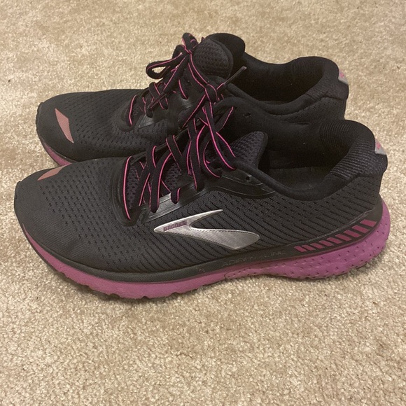 Brooks Adrenaline 20 Running Shoes Black Purple Womens Size 9.5 - Picture 3 of 9